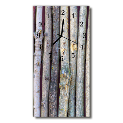 Relógio vertical Nature Sticks Madeira Cinza