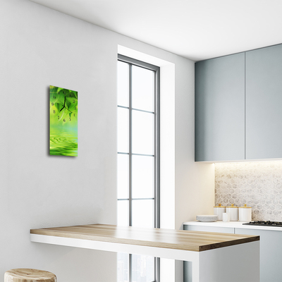 Relógio vertical A natureza deixa a água verde