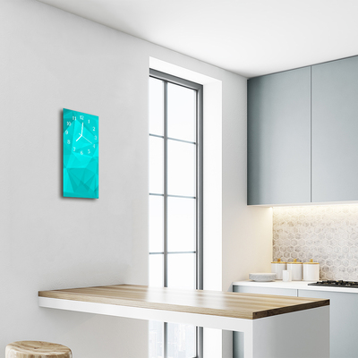 Relógio de vidro vertical Arte Verde