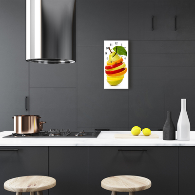 Relógio vertical Cozinha Frutas Coloridas