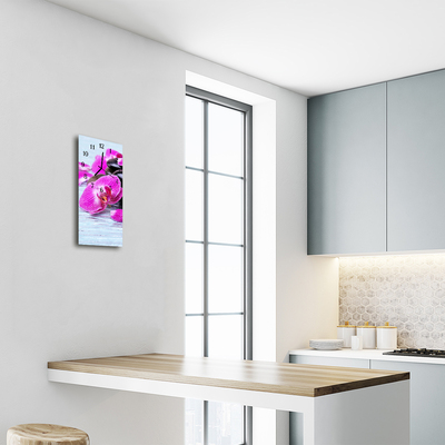 Relógio vertical Flores Orquídea colorida