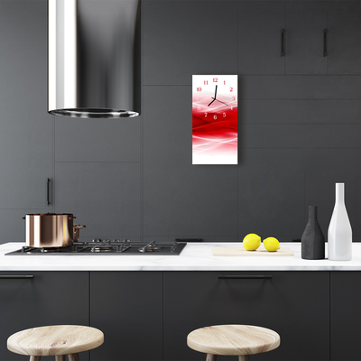 Relógio vertical Arte Abstração vermelha