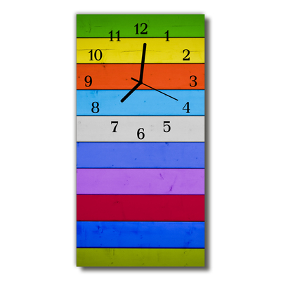 Relógio vertical Cinto colorido arco-íris de arte