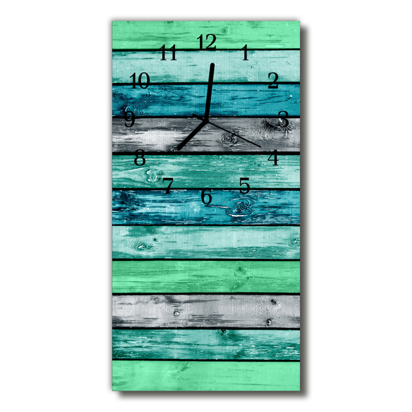Relógio de vidro vertical Verde madeira verde