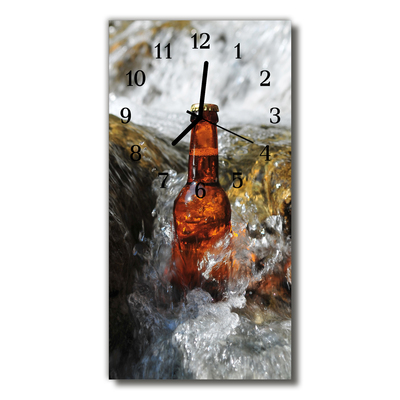 Relógio de vidro vertical Garrafa de água Cerveja