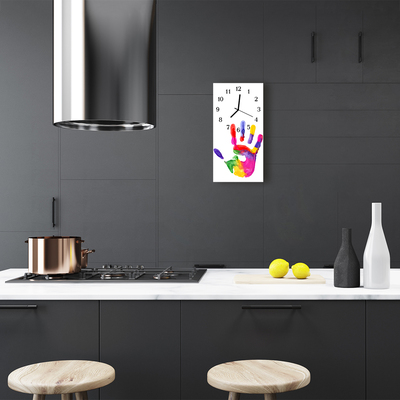 Relógio vertical Tinta colorida pintada à mão