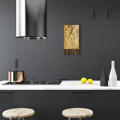 Relógio vertical Papel pardo retrô