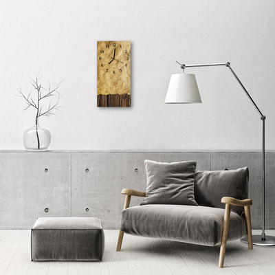 Relógio vertical Papel pardo retrô