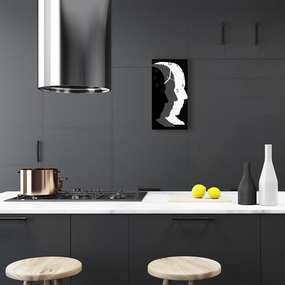 Relógio de vidro vertical Rostos de um homem de cor