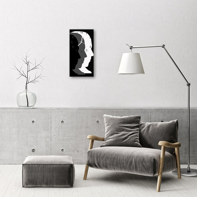 Relógio de vidro vertical Rostos de um homem de cor