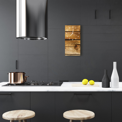 Relógio de vidro vertical Madeira marrom