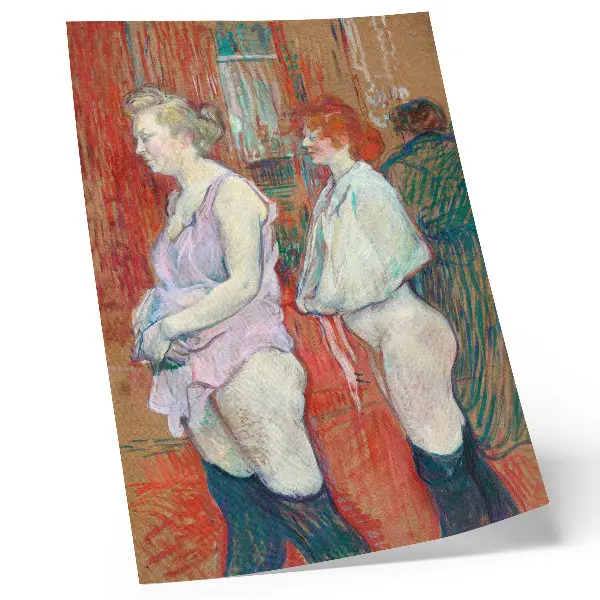 Impressão em tela Rue des Moulins (1894) de Henri de Toulouse-Lautrec em alta resolução