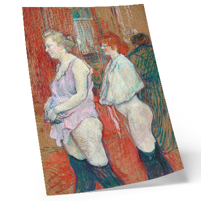 Impressão em tela Rue des Moulins (1894) pintura em alta resolução de Henri de Toulouse-Lautrec