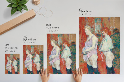 Impressão em tela Rue des Moulins (1894) pintura em alta resolução de Henri de Toulouse-Lautrec