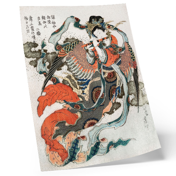 Poster para cozinha Hokusai japonês em estilo vintage ukiyo-e