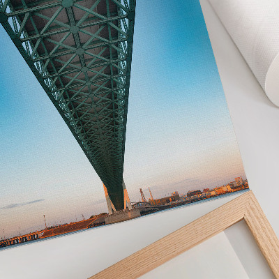 Poster para cozinha Simetria da estrutura da ponte treliçada modernidade