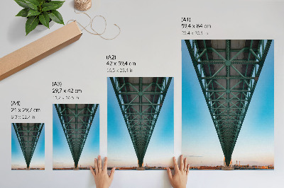Poster para cozinha Simetria da estrutura da ponte treliçada modernidade