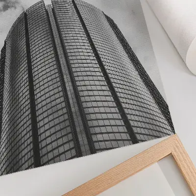 Poster para cozinha arranhe-céu moderno com simetria e elegância