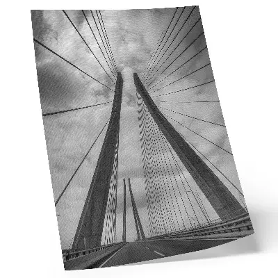 Arte de parede ponte de corda com design moderno elegante e simétrico