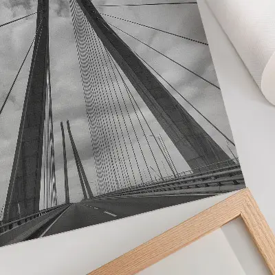 Arte de parede ponte de corda com design moderno elegante e simétrico