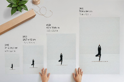 Impressão em tela Minimalismo, figura, ioga, paz, harmonia