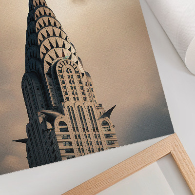 Impressão em tela Uma torre elegante, simetria visual e uma profusão de formas arquitetônicas.