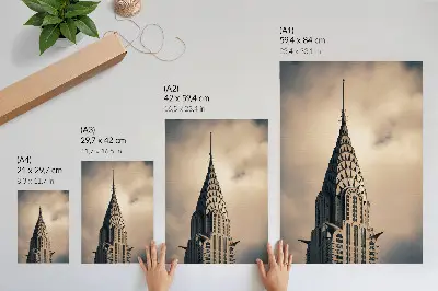 Impressão em tela uma torre elegante com simetria visual e profusão de formas arquitetônicas