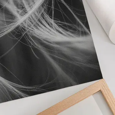 Poster para cozinha com linhas delicadas em estilo abstrato moderno
