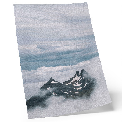 Arte de parede Picos de montanhas na neblina, paz, elegância.