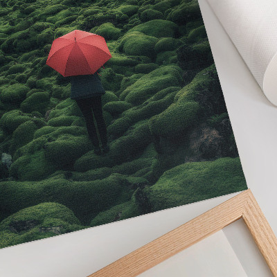 Impressão em tela Predominância de vegetação, paz, aura misteriosa, contraste