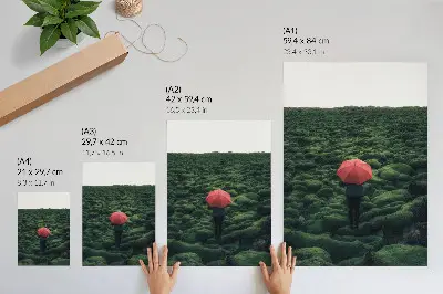 Impressão em tela com predominância de vegetação, paz e aura misteriosa com contraste