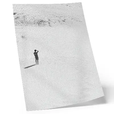 Arte de parede minimalismo com tema de solidão, espaço e paz