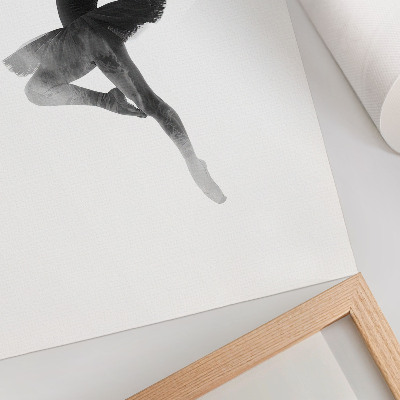 Poster decorativo A silhueta elegante de uma bailarina, cheia de dinamismo.