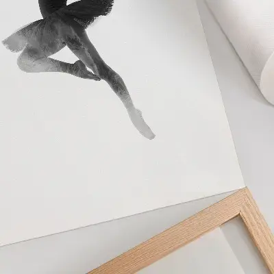 Poster decorativo bailarina silhueta elegante com design dinâmico