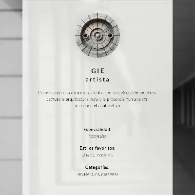Poster decorativo com temática de arquitetura moderna, longas sombras e simetria