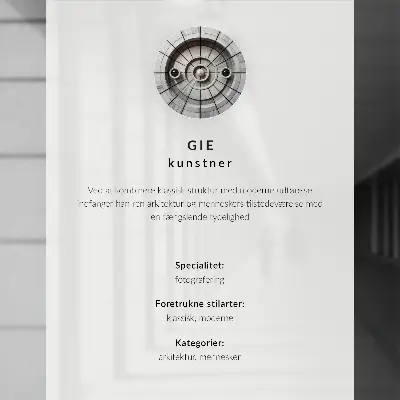 Poster decorativo com temática de arquitetura moderna, longas sombras e simetria