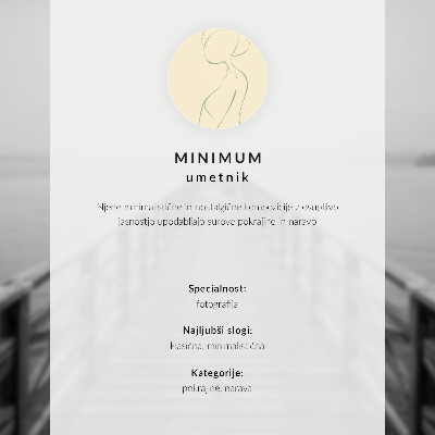 Poster decorativo Paisagem minimalista com uma árvore e um banco.