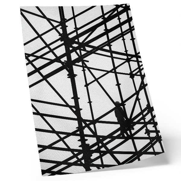Poster decorativo Linhas contrastantes, fundo claro, estrutura, modernidade.