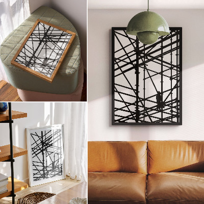 Poster decorativo Linhas contrastantes, fundo claro, estrutura, modernidade.