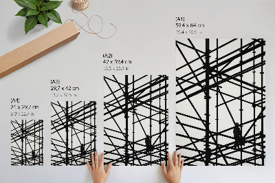Poster decorativo Linhas contrastantes, fundo claro, estrutura, modernidade.