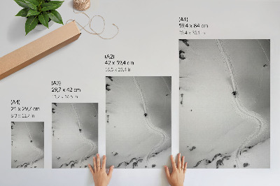 Poster para cozinha Geometria de movimento perfeita, dinâmica esportiva, cena de inverno