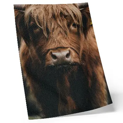 Arte de parede retrato de animal com detalhes em pelo e atmosfera rústica