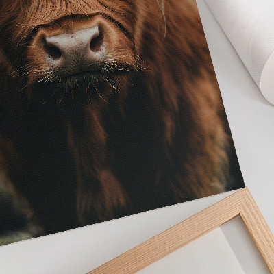 Arte de parede Retrato de animal com detalhes em pele e atmosfera rústica