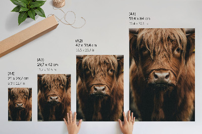Arte de parede Retrato de animal com detalhes em pele e atmosfera rústica