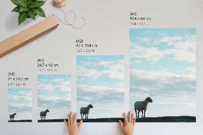 Poster decorativo Céu, nuvens, ovelhas, silêncio profundo, paz