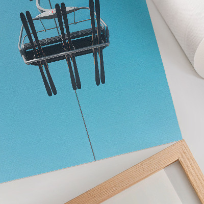 Arte de parede Teleférico contra o céu azul