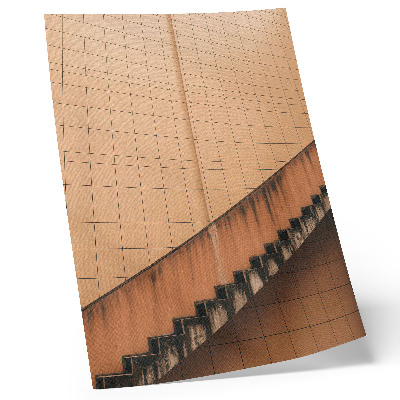 Impressão em tela Linhas geométricas em tons de bege e marrom, repletas de harmonia.