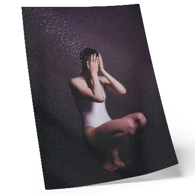 Poster decorativo Uma figura na escuridão com partículas mágicas
