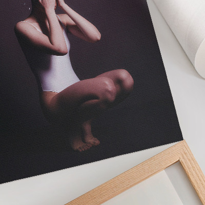 Poster decorativo Uma figura na escuridão com partículas mágicas