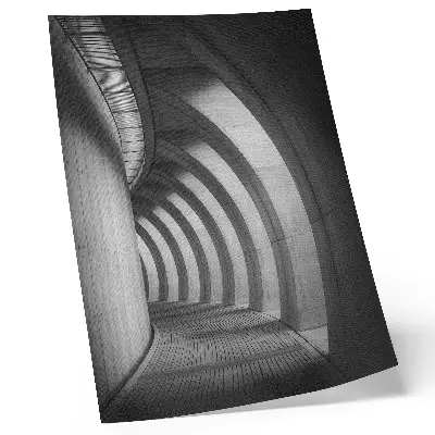 Impressão em tela arte com elegância futurista em preto e branco no espaço